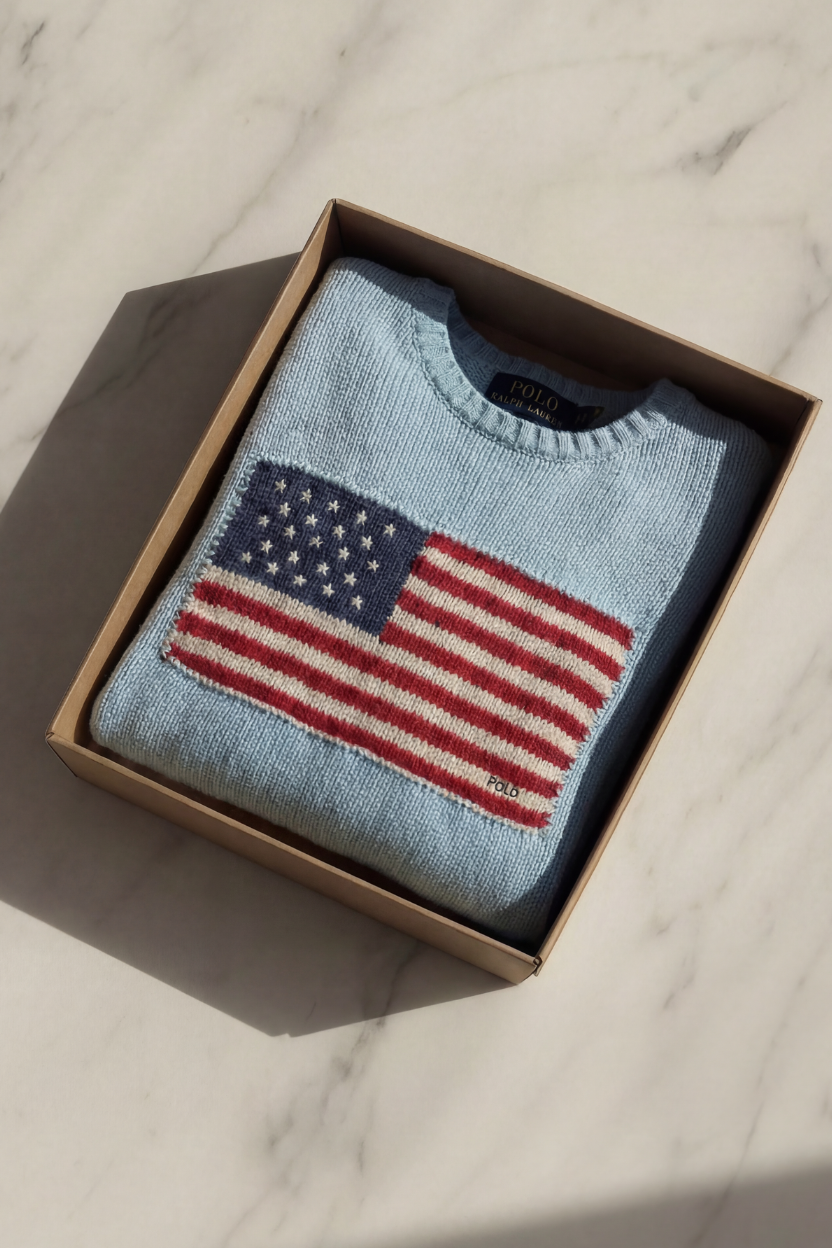 Box 1x PCS USA Flag Knit - Ralph Lauren