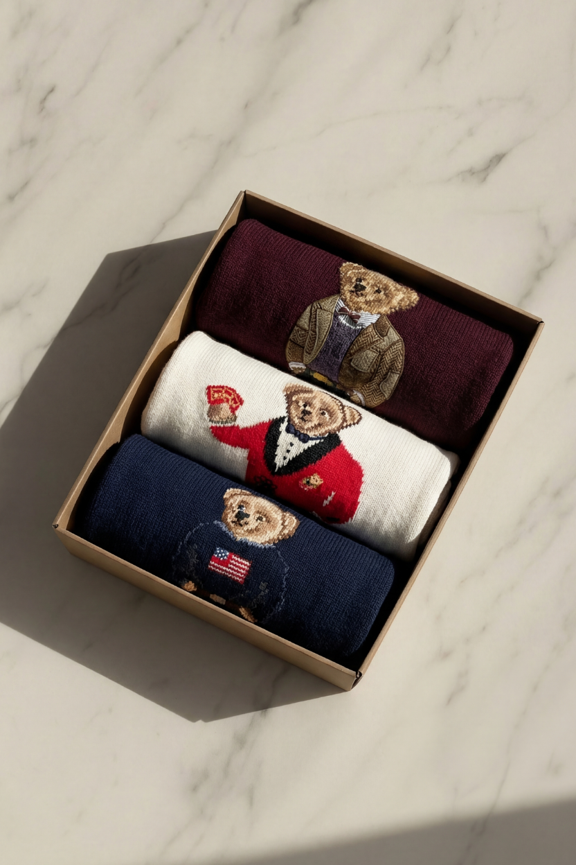Box 3x PCS Bear Knits - Ralph Lauren