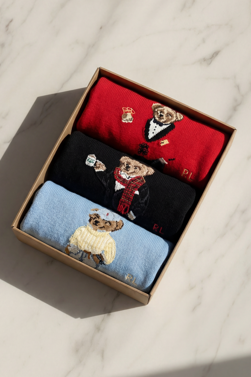 Box 3x PCS Bear Knits - Ralph Lauren